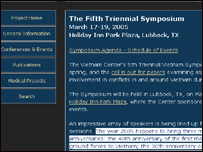 Trang web giới thiệu nội dung diễn ra tại hội thảo