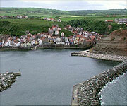 Aerial picutre of Staithes