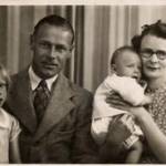 Horace and Sheila Spiller with children, Dorothy and Roger. On leave from RAF 1943.