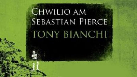 Rhan o glawr nofel newydd Tony Bianchi