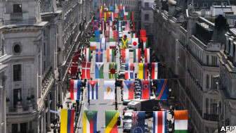 Banderas sobre Regents Street