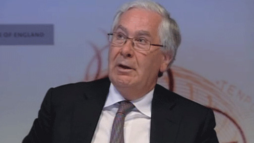 英格兰央行行长默文·金