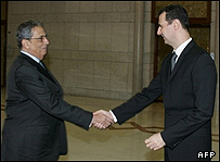 بشار اسد و عمرو موسی