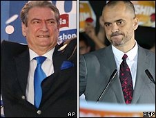 Kreu i PD-së Sali Berisha dhe kreu i PS-së Edi Rama