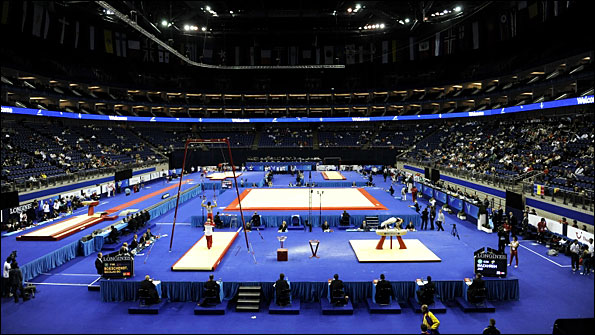 Great view of gymnastics at the O2
