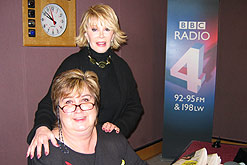 Image: Joan Rivers and Jenni Murray in the Woman's Hour studio
