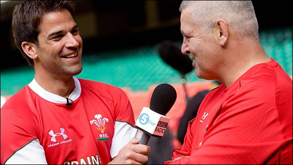 Gethin Jones interviews Warren Gatland for BBC Radio 5 Live