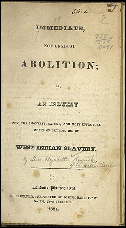 Elizabeth Heyrick's pamphlet