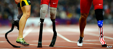 Corredores paralímpicos