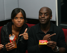 Ms Dynamite and Trevor Nelson biscuit battle at 1Xtra