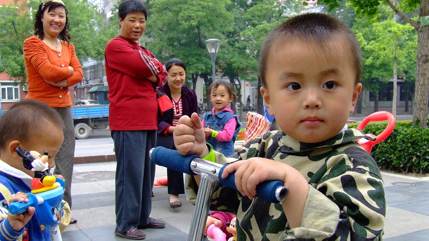 Boy on a scooter - Beijing.