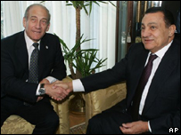 Olmert ve Mübarek