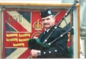 Tyneside Irish Colour and the pipes which were played on 1st July 1916