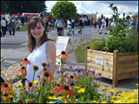 Paula Revill with her Sight garden