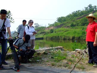 The crew and the farmer.