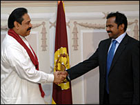 Karuna Amman with President Rajapaksa