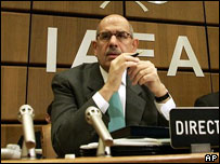 Mohammed El Baradei na abertura do encontro da AIEA