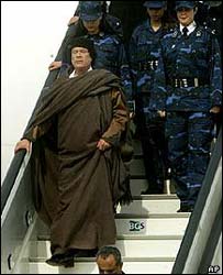 O líder líbio Muamar Khadafi