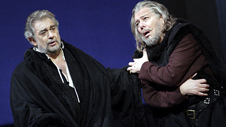 Plácido Domingo as Simon Boccanegra and Ferruccio Furlanetto as Jacopo Fiesco in Verdi's Simon Boccanegra