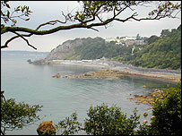 View of Meadfoot Beach from the Marine Drive