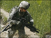 سرباز آمریکایی در ولایت خوست افغانستان