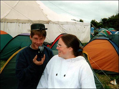 Toni and Pen at Glasto 2002