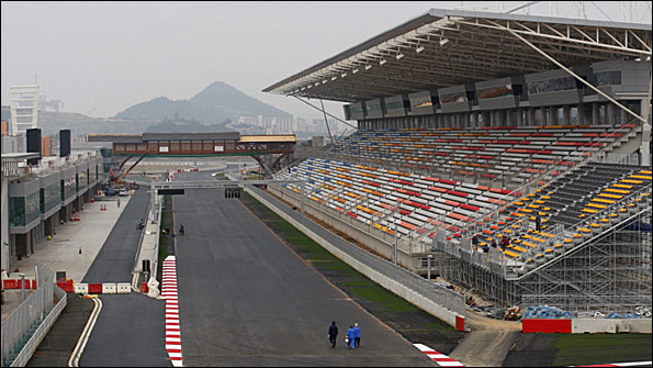A section of the new Korean Grand Prix track, in Yeongam five hours south-west of Seoul