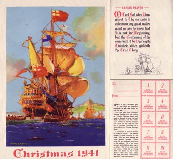 Christmas War Savings card, 1941