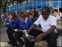 Pupils at Orchard Meadow get reading...