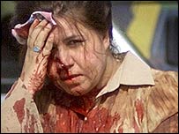 Mulher ferida em Bagdá