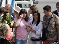 پرستاران آزاد شده در فرودگاه صوفیه