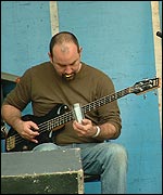 Future Kings use a glass to play bass