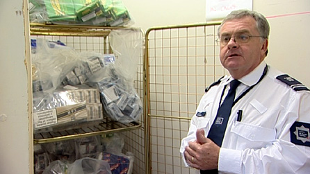 Photograph of seized cigarettes