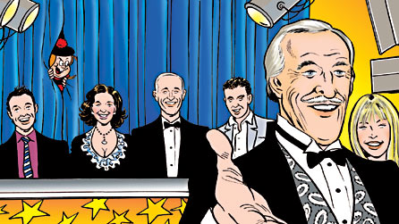 An illustration from a specially-written Strictly Come Dancing story in the Beano