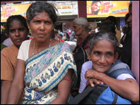 Displaced Tamil people in Vavuniya (file photo)