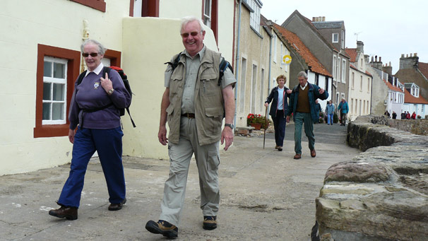 The Kinross-shire 50+ Club walking in Pittenweem