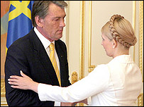 Viktor Yuşenko ve Yulia Timoşenko