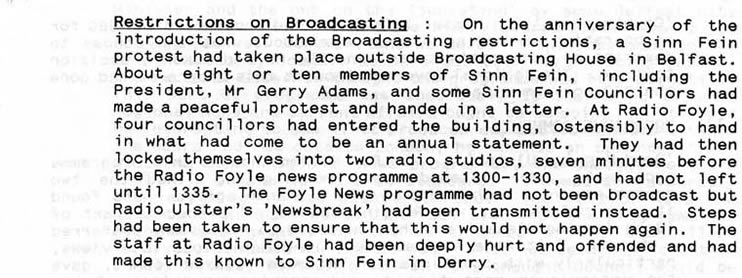 Broadcasting Council NI minutes 6th Nov 1992