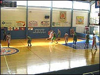 Gibraltar v Guernsey on the first day.