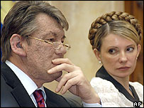 Ông Yuschenko và bà Yulia Tymoshenko
