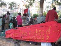 Protesto de sudaneses no Cairo