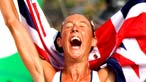 Chrissie Wellington winning the Ironman triathlon world championship 2009. Copyright: Cannondale