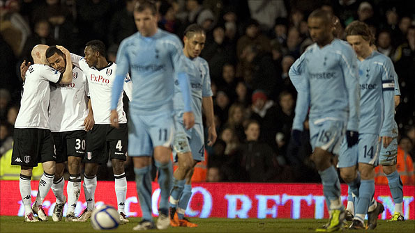 Dembele scores Fulham's fourth as Spurs go 4-0 down before half-time