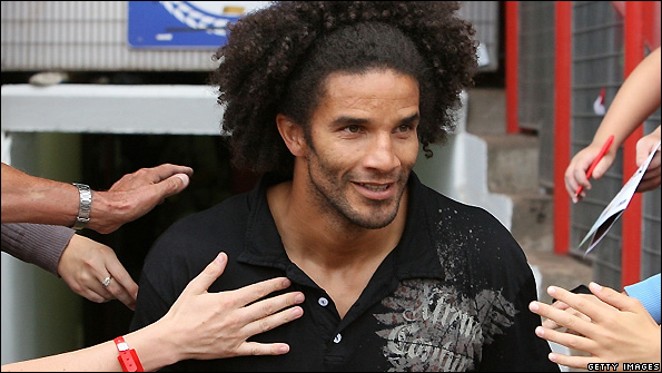 David James at his unveiling as a Bristol City player