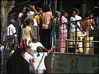 Voters at a polling centre in Ratnapura (file photo: by Ajith Lal Shantha Udaya)