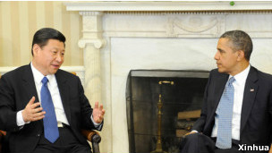 美國總統奧巴馬和即將成為中國最高領導人的習近平（資料）