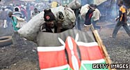 Looting in Kenya as the country exploded in violence after the disputed election