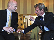 William Hague with Bernard Kouchner