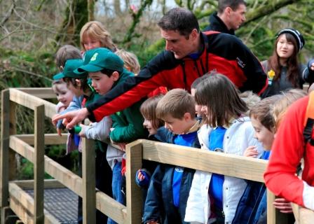 Iolo Williams at the new boardwalk