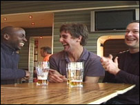 Sam and his friends in Coventry